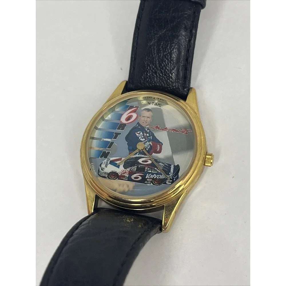 1997 Mark Martin Driver Signature Series Quartz‎ Watch #6 Sun Time- New Battery